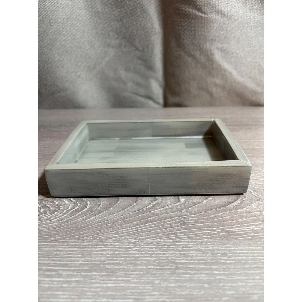 Pigeon & Poodle Bone Inlay Decorative Vanity Tray Rectangle Small Catchall
